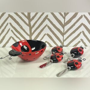 Cute Ladybug Bowl & Knife Spreader Set by MSC Mainstreet Collection